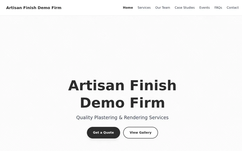 Preview of Artisan Finish theme homepage
