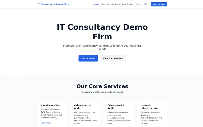 Preview of IT Consultancy theme